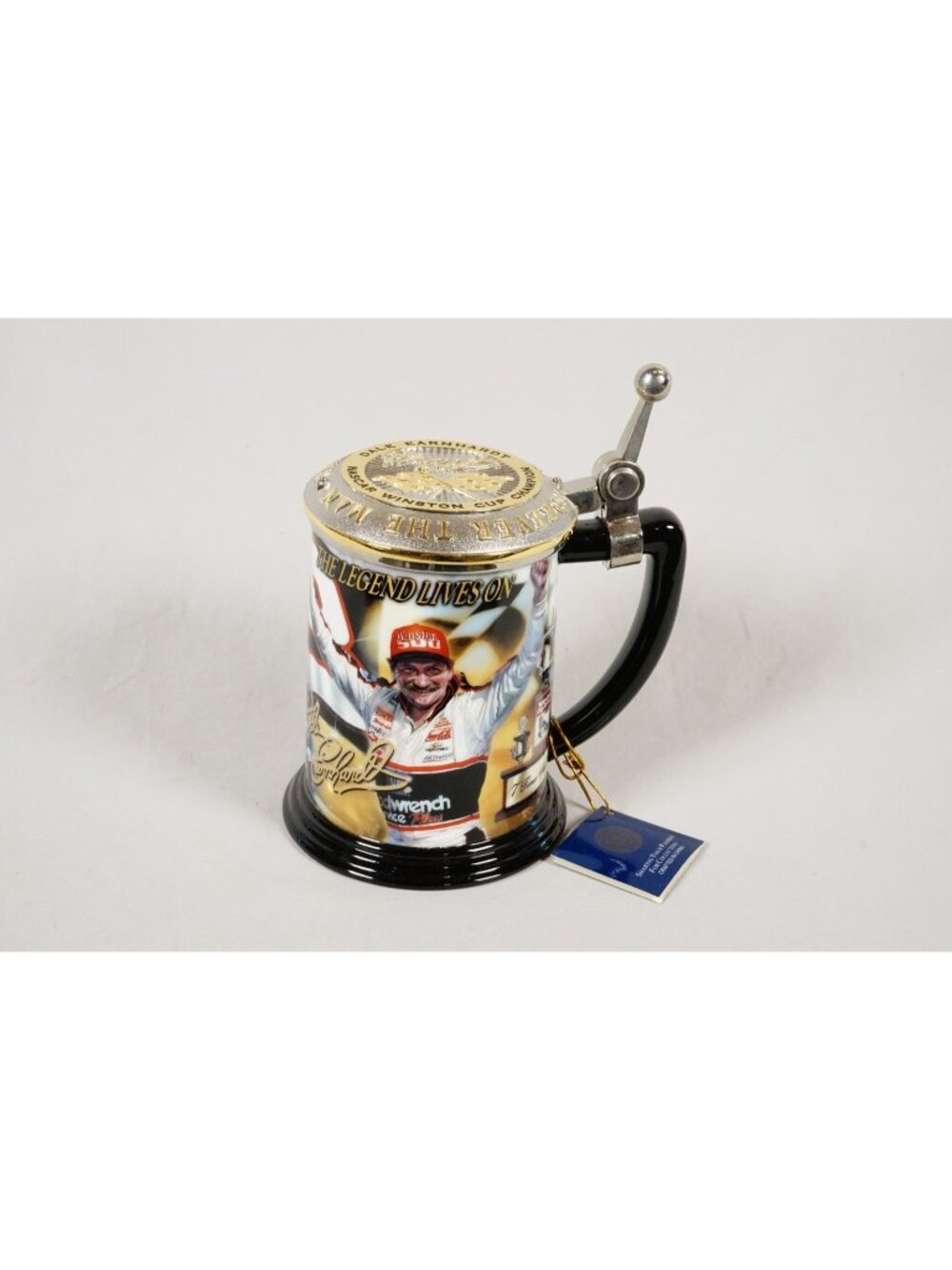 Nascar Dale Earnhardt Tankard Stein Franklin Mint "The Legend Lives On"